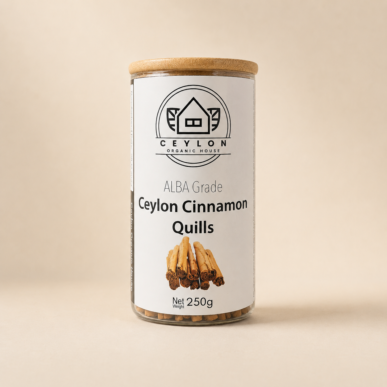Ceylon Cinnamon Quills (ALBA Grade) 250g Bottle